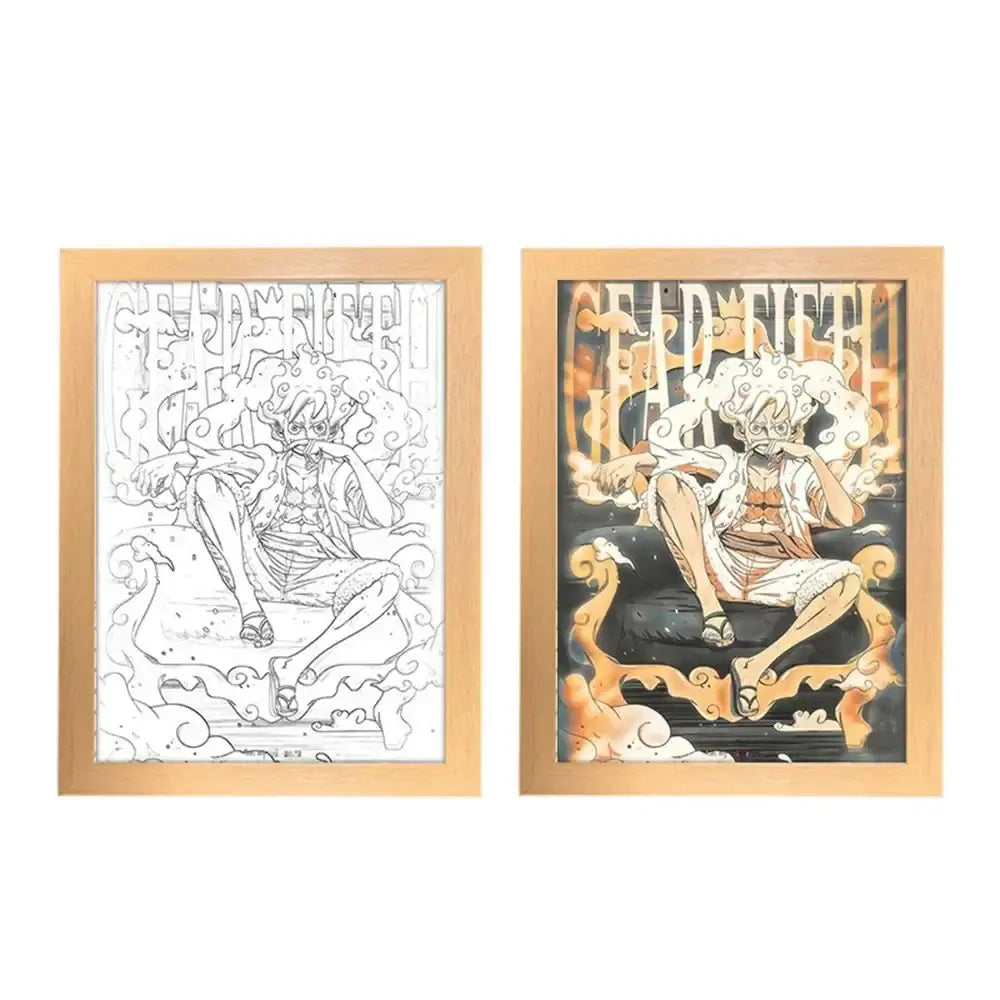 One Piece Photo Frame Night Light Luffy Zoro Christmas Gift