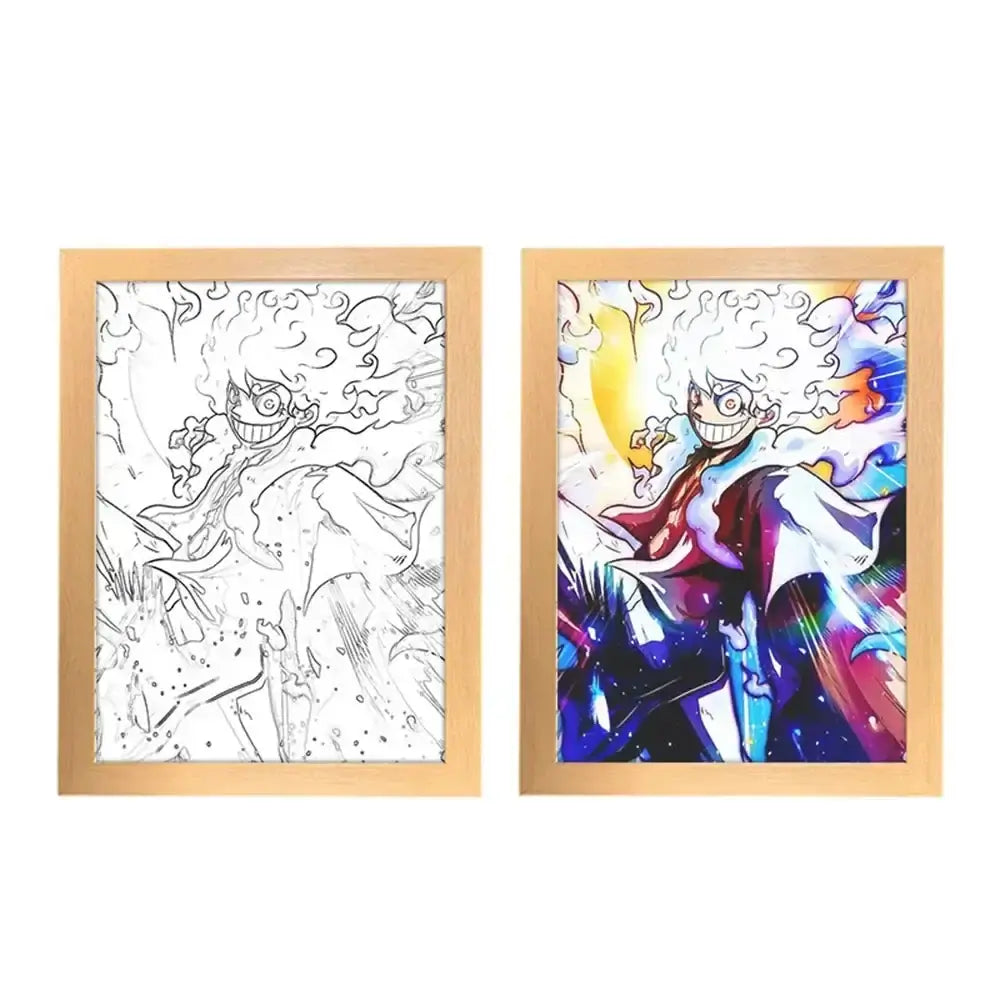 One Piece Photo Frame Night Light Luffy Zoro Christmas Gift