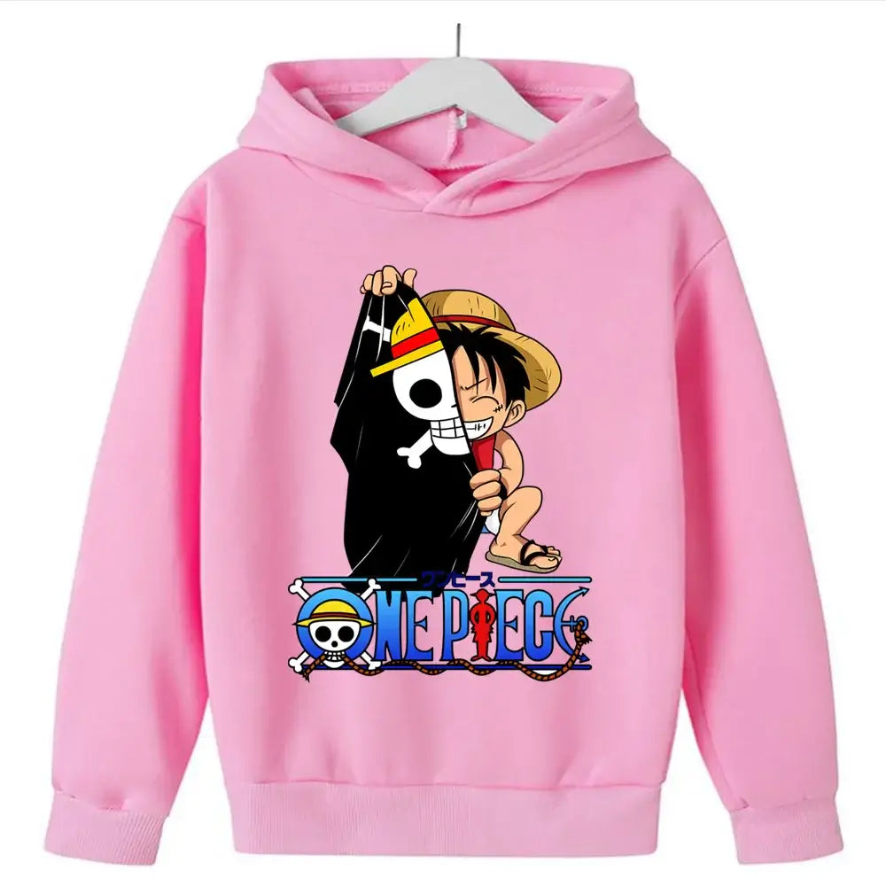 One Piece Hoodies Kids 2025 Luffy Pullover Cosplay