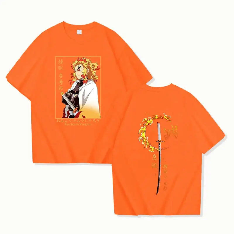 Rengoku Kyoujurou Printed Tee Shirt Demon Slayer