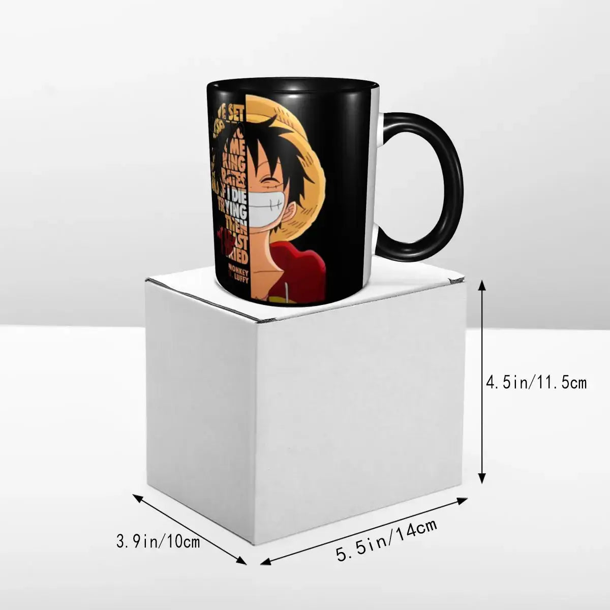 Monkey D Luffy Quotes One Piece Mug: Funny Kids Gift
