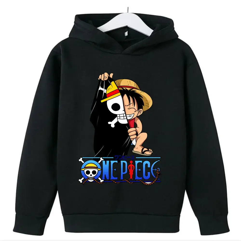 One Piece Hoodies Kids 2025 Luffy Pullover Cosplay