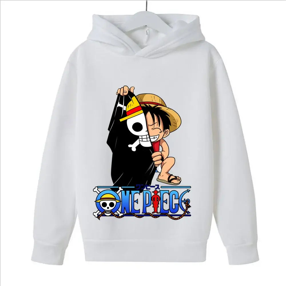 One Piece Hoodies Kids 2025 Luffy Pullover Cosplay