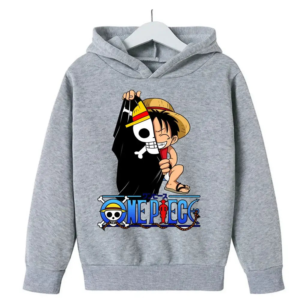 One Piece Hoodies Kids 2025 Luffy Pullover Cosplay