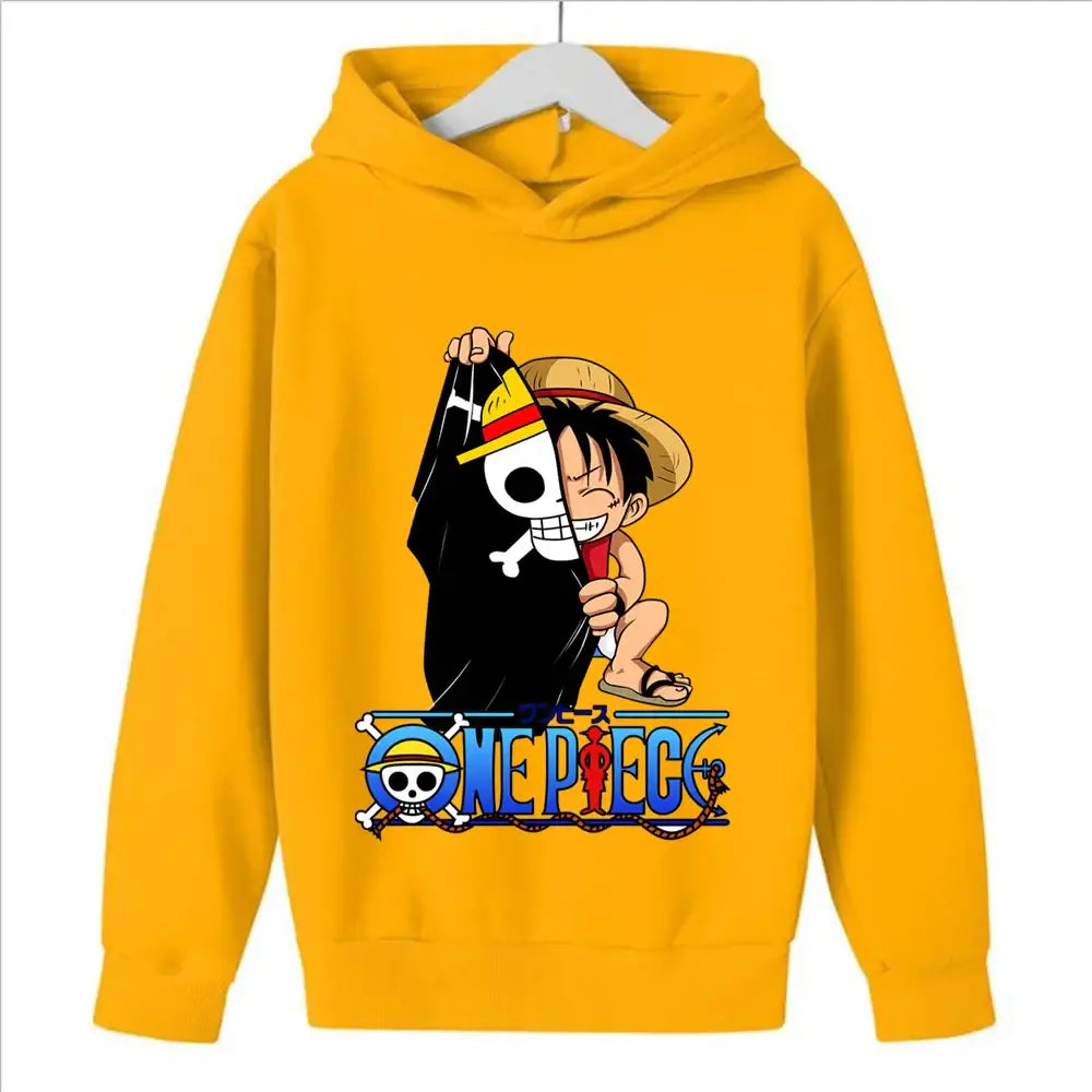 One Piece Hoodies Kids 2025 Luffy Pullover Cosplay