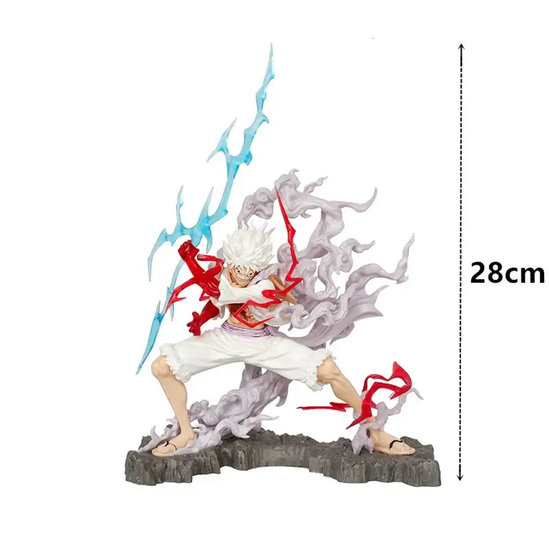 One Piece Luffy Statue: 28cm Lightning Movable Model