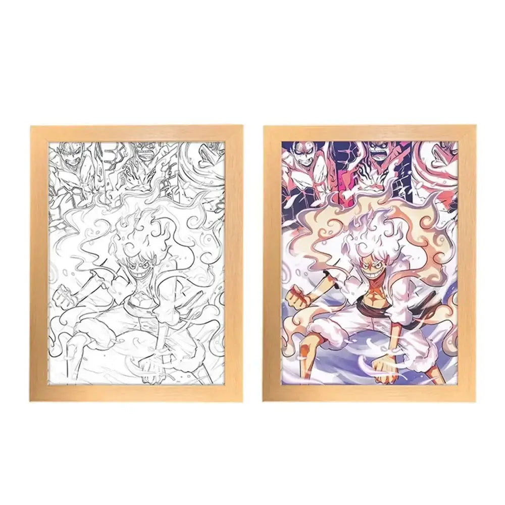 One Piece Photo Frame Night Light Luffy Zoro Christmas Gift