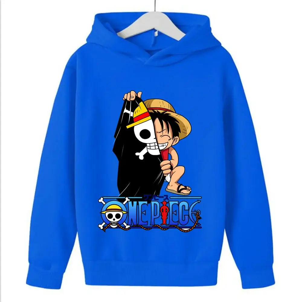 One Piece Hoodies Kids 2025 Luffy Pullover Cosplay