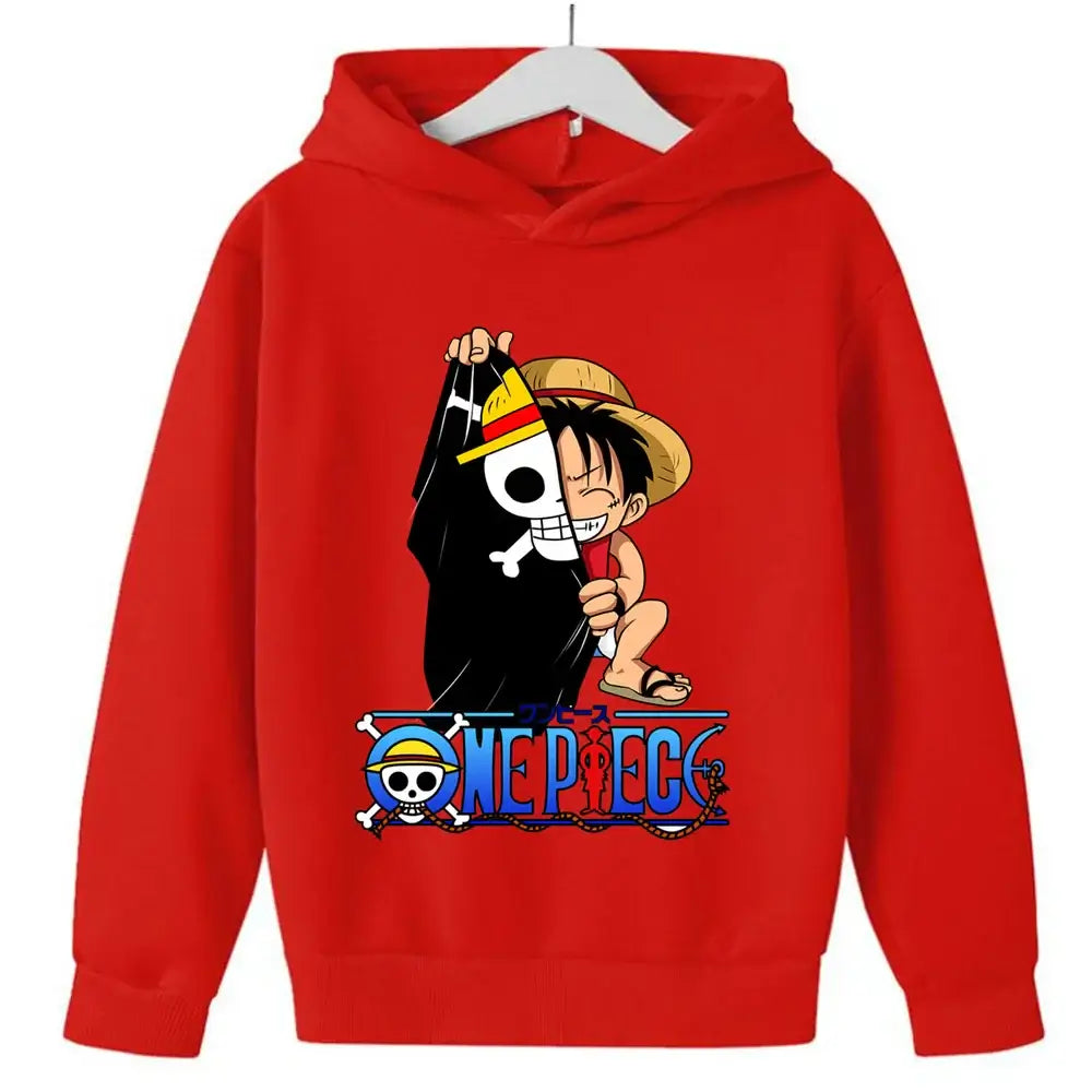 One Piece Hoodies Kids 2025 Luffy Pullover Cosplay