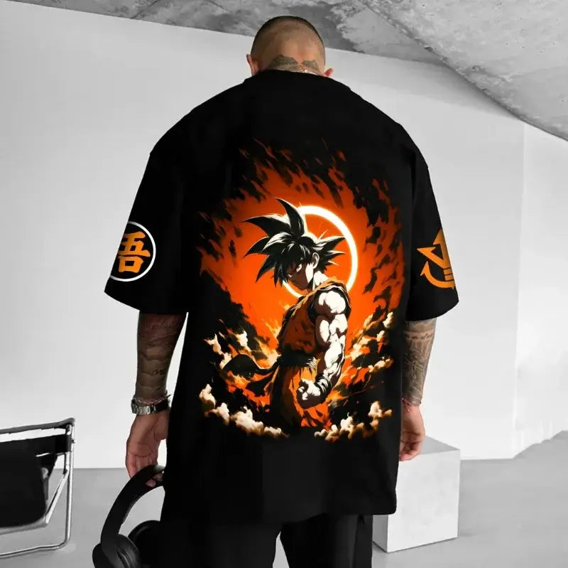 Dragon Ball Goku T-Shirt: Classic Hot Blood Anime Portrait
