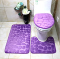 3-Piece Non-Slip Bathroom Rug Set